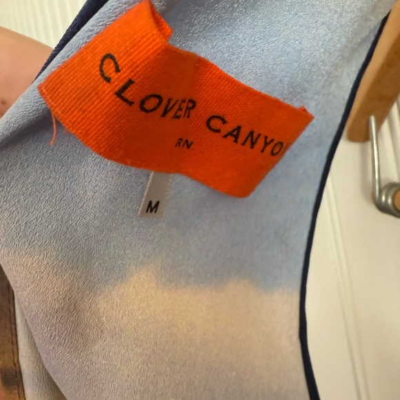 Clover Canyon Blue and Orange Top Size M - Picture 3 of 4